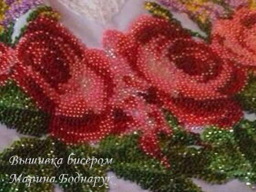 БИСЕР: Вышивка бисером на одежде, Бисер мастер Марина Боднарук блузка - фото 01_11