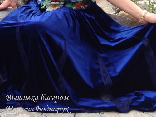 БИСЕР: Вышивка бисером на одежде, Бисер мастер Марина Боднарук платье - фото 03_02